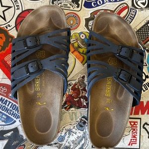 navy birkenstocks
